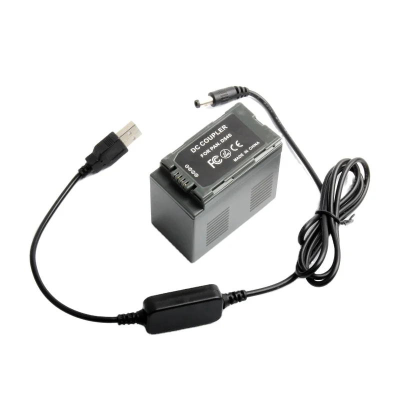 D54S DC Coupler with USB Power Cable CGA-D54S D54D Battery for CGA-D54 DVC180A DVC30 D54SE 1B VBD5 Cameras