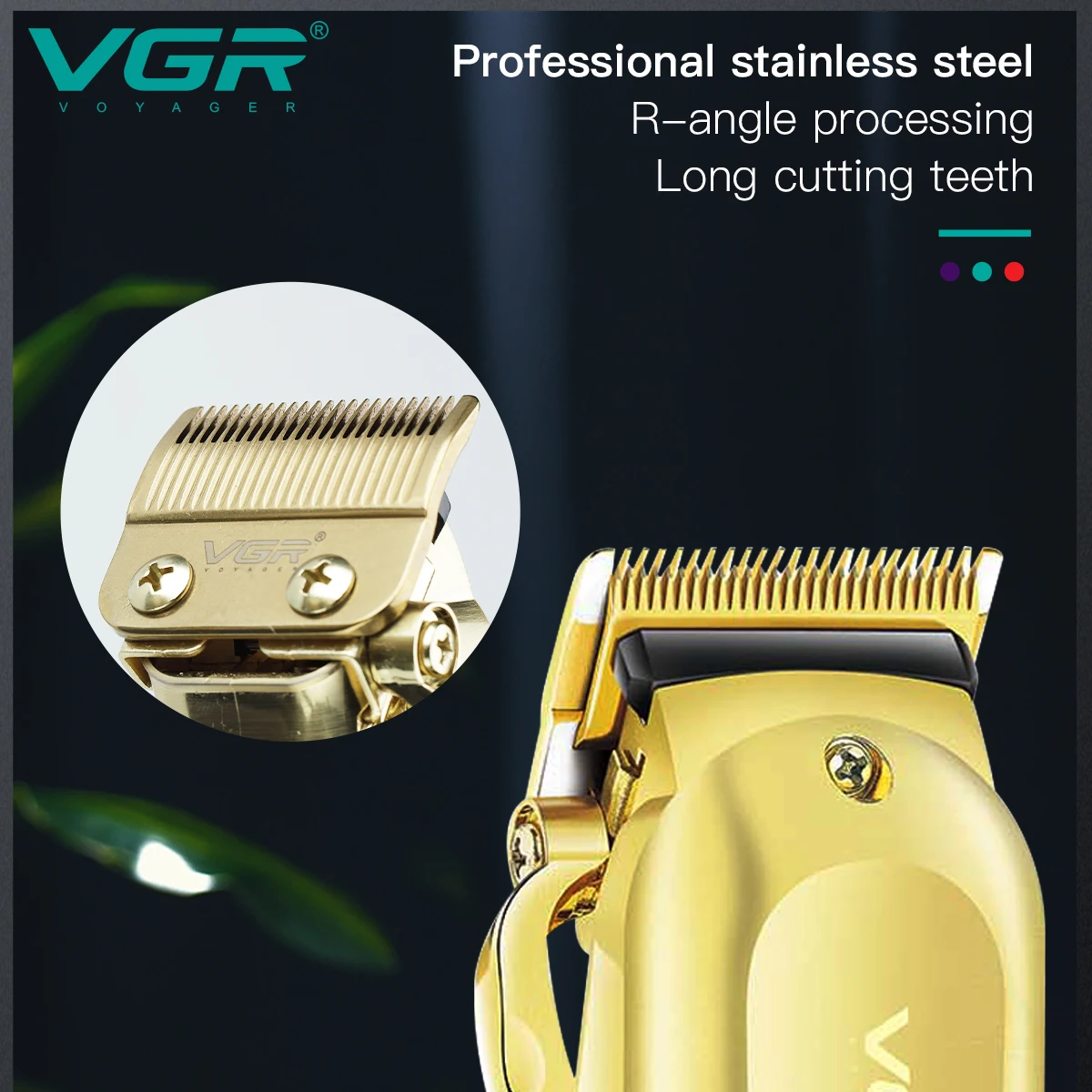 VGR V-278 Barber Clippers Hair Cut Machine Electric Trimmer Rechargeable Professional Cordless Hair Clipper for Men