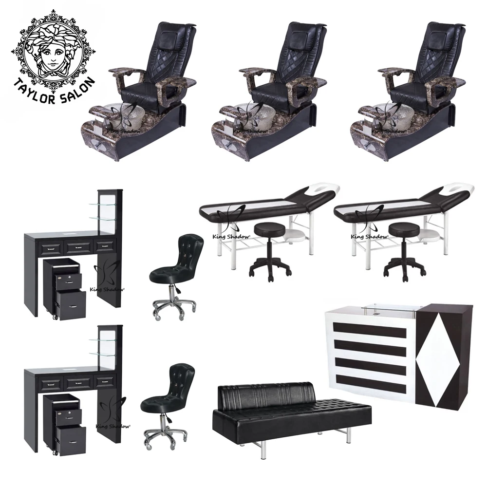 Nail Salon Furniture Beauty Manicure Tables Led Nail Table Nail Technician Desk With Dust