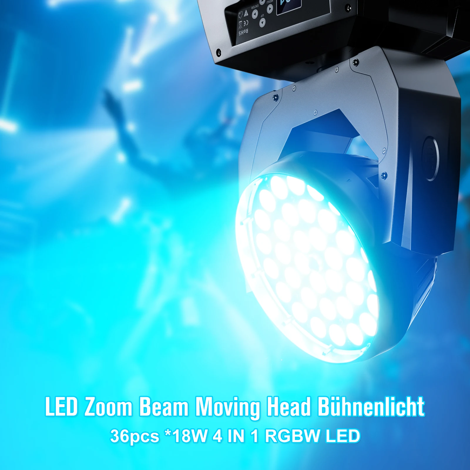 Lyre wash led moving head zoom rgbw éclairage de scène professionnel_voghion.com