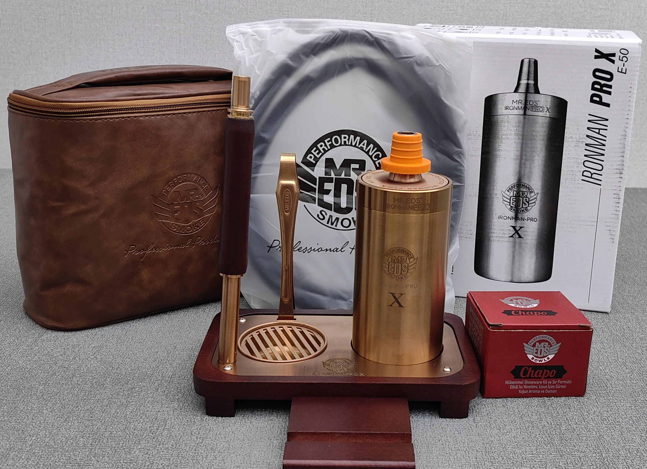 Wholesale Mr EDS Iron Man Pro X Hookah Stainless Steel Shisha Set Portable  Hookah Chicha Mr EDS Shisha Narguile with bag