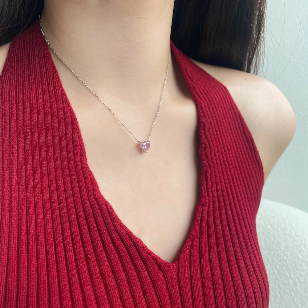 KAKODIY classic 925 Sterling Silver electroplated rhodium heart pendant necklace jewelry gift birthday necklace for girls wife and girlfriend detail 5