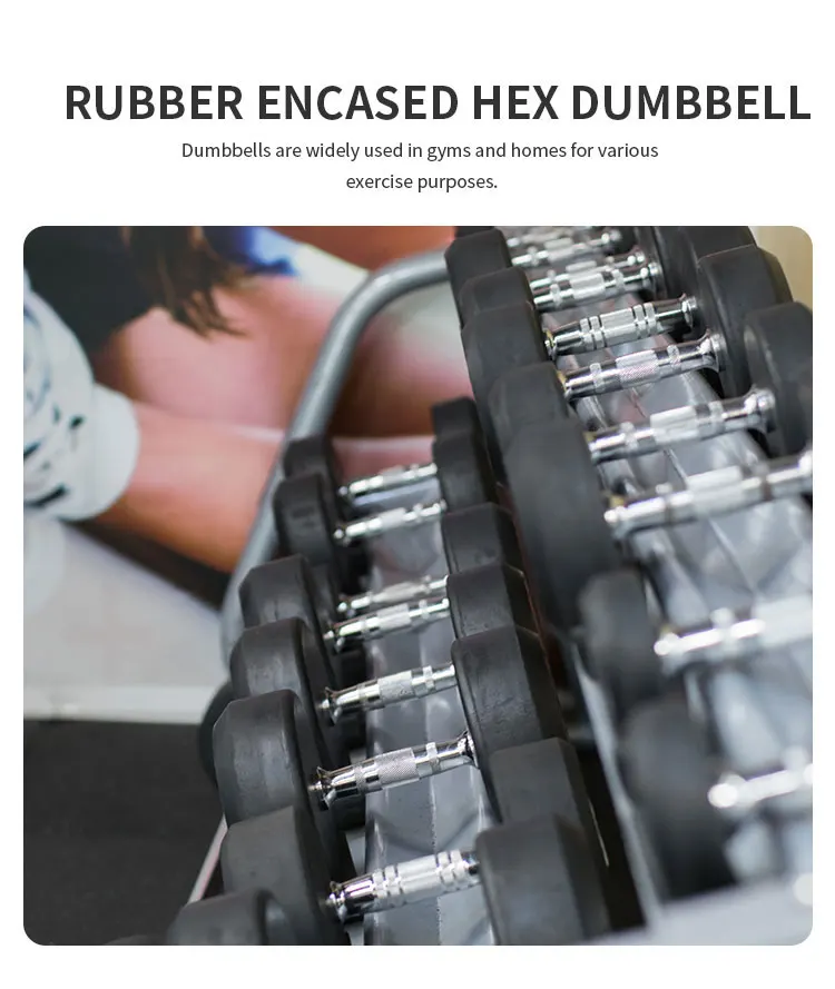 Wholesale Gym Fitness Equipment Black Free Weight Pairs Sets Rubber