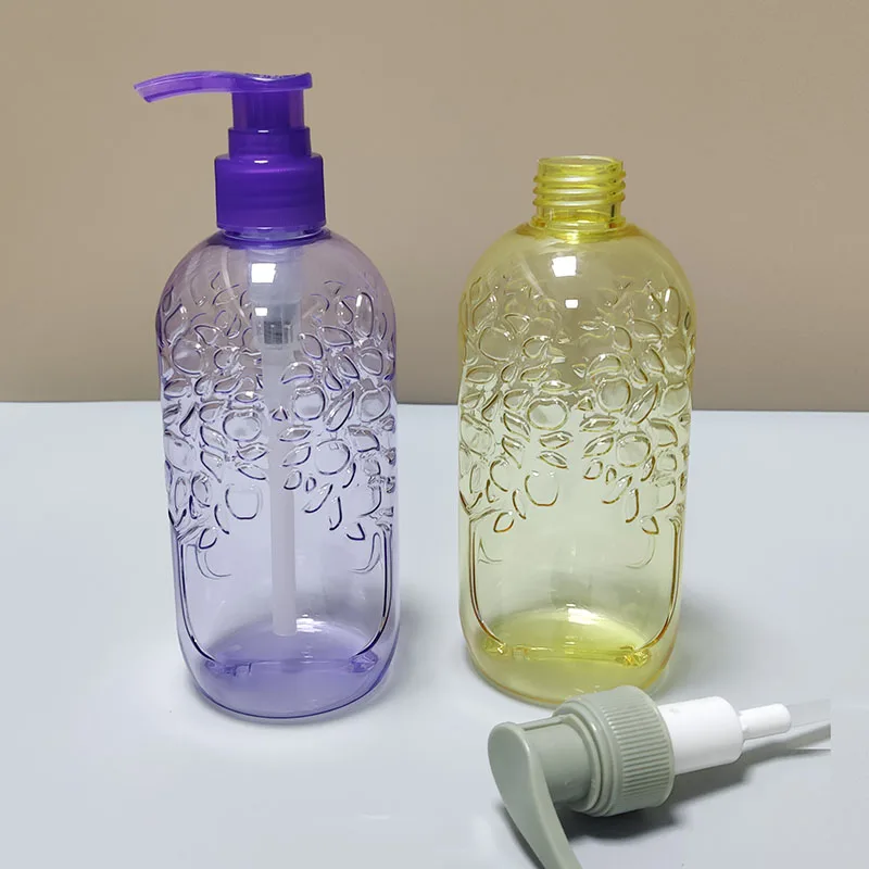 Luxury Shampoo Packaging 300ml Petg Plastic Lotion Pump Shampoo Bottle Petg Cosmetic Lotion Bottle