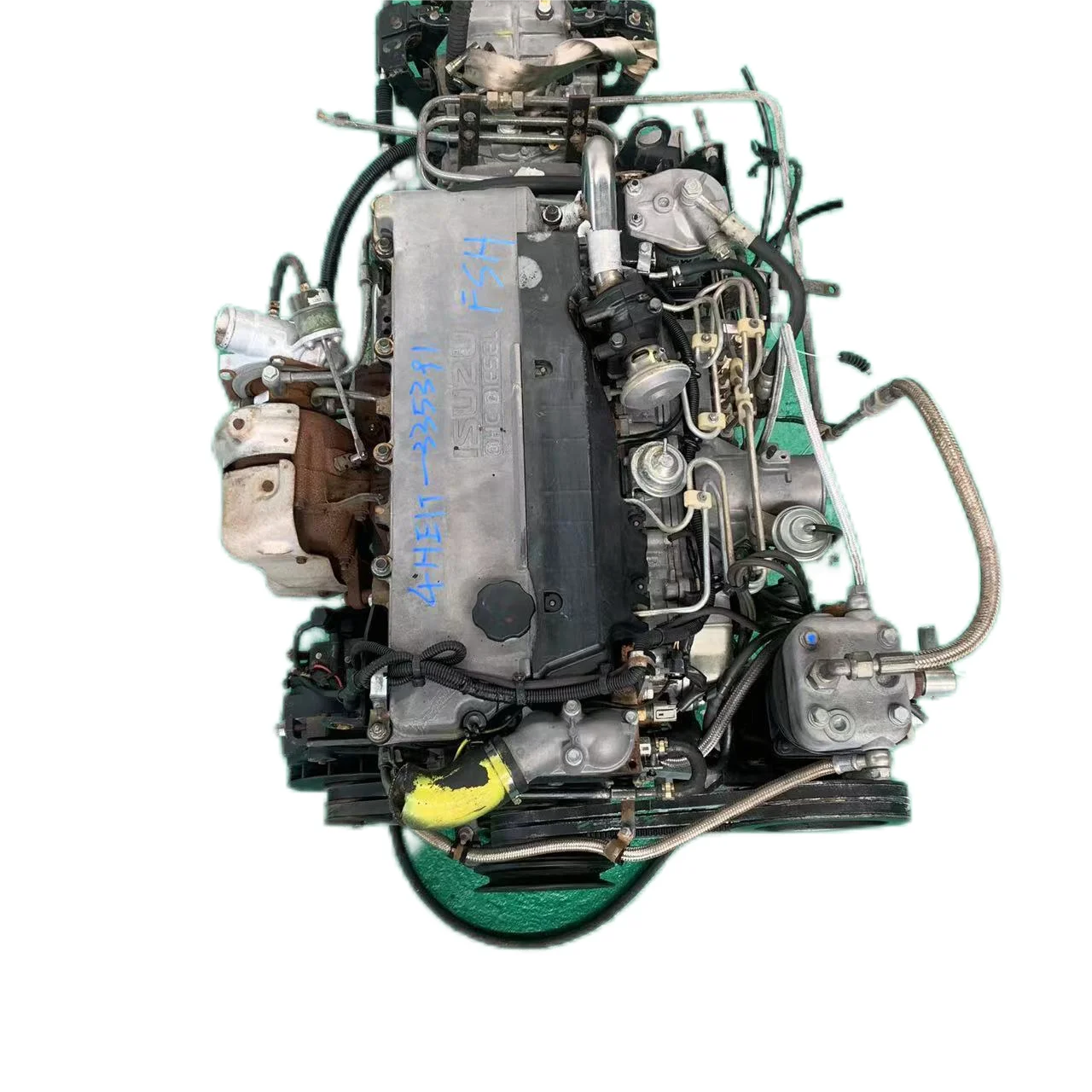 Adequate Inventory Second-hand diesel Engine 4HE1T 4 Cylinder Engine for Isuzu