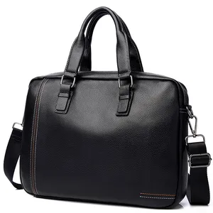 Wholesale Men's Cowhide Briefcase Genuine Leather Men Genuine Leather Briefcase Laptop Bags