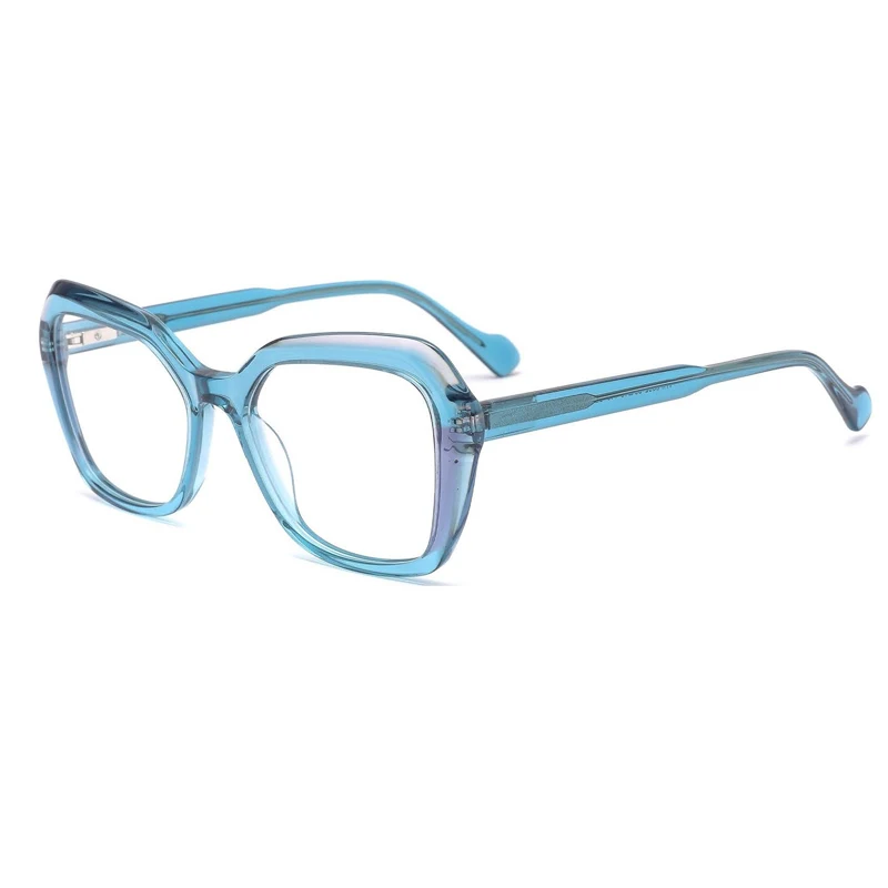 WYHX- YHP8032 New Fashion Acetate Laminating Square Eyeglasses Frames for All Face Spectacle Eyewear with Spring Insert Temple