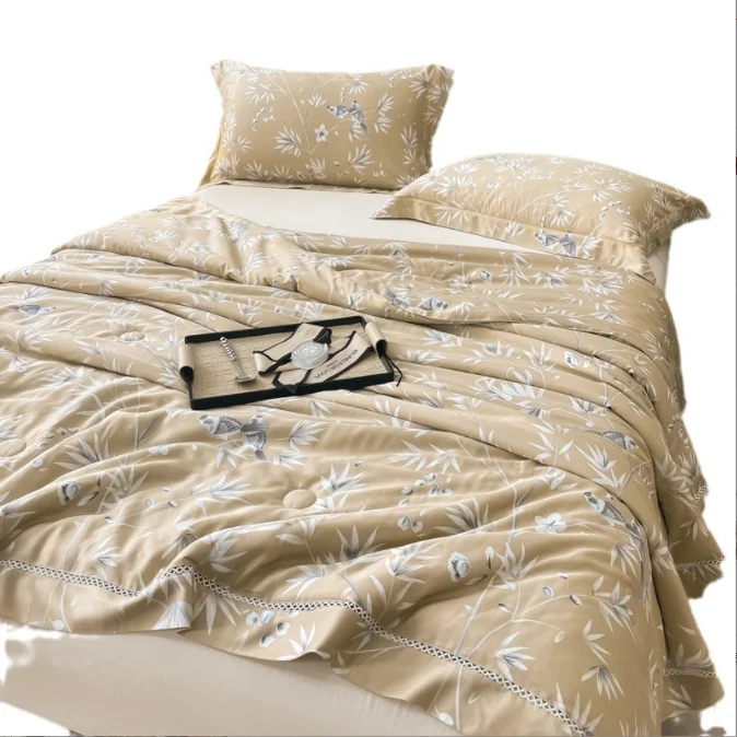 Luxus Quilt Silky Summer Cool Quilt Doppelseitiger Bett bezug Single Double Machine Washable Summer Thin Bett bezug Set