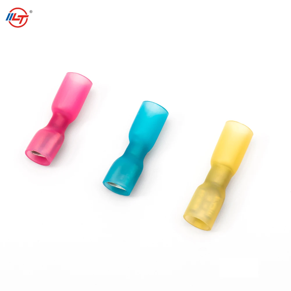LEXT RSSV1.25 Cable Terminals Heat Shrink Convex Fork Cold Crimp Connector with Copper Furcate Lug U Type