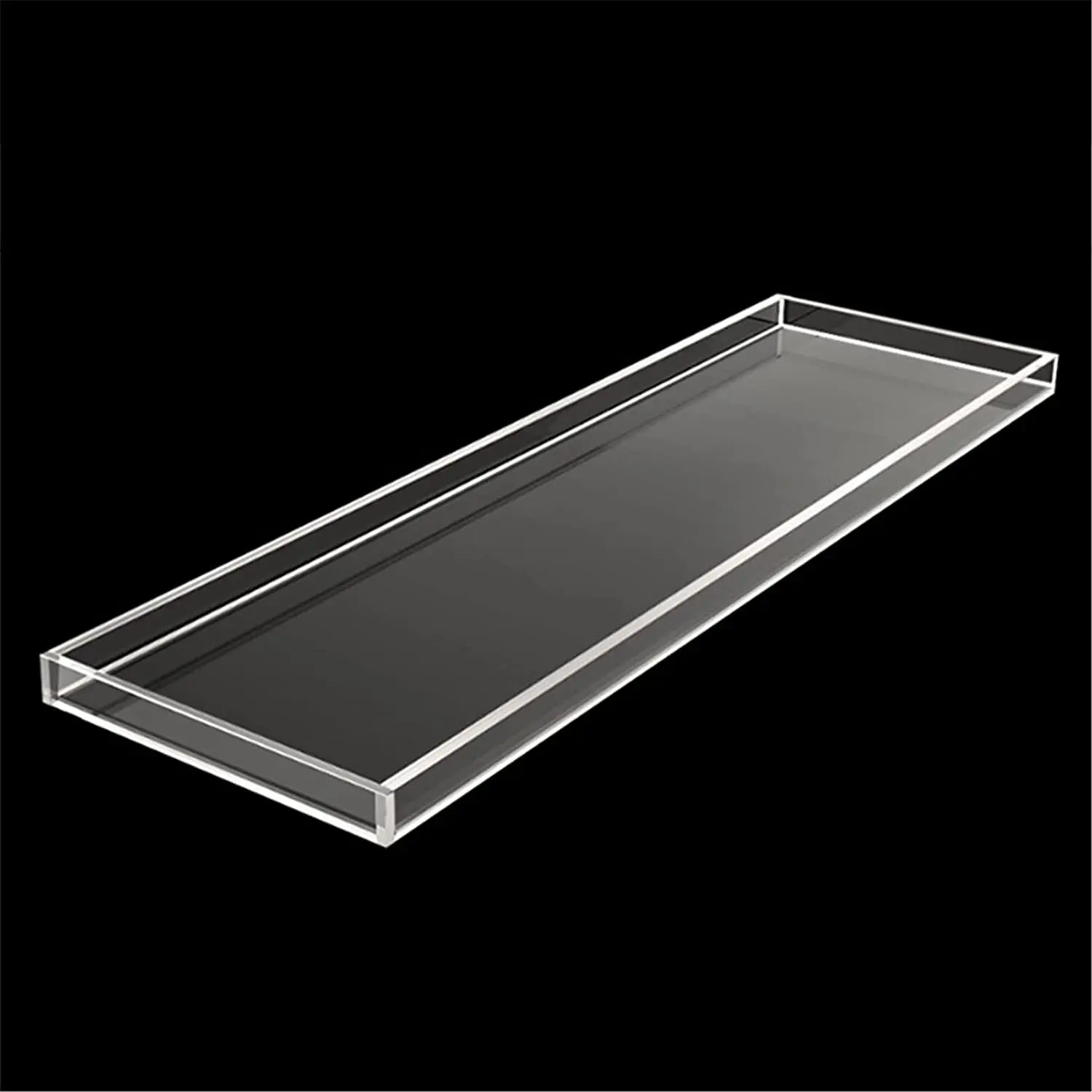 Custom Clear Light Luxury Bath Rack Storage Tray Partition Rack Clear ...