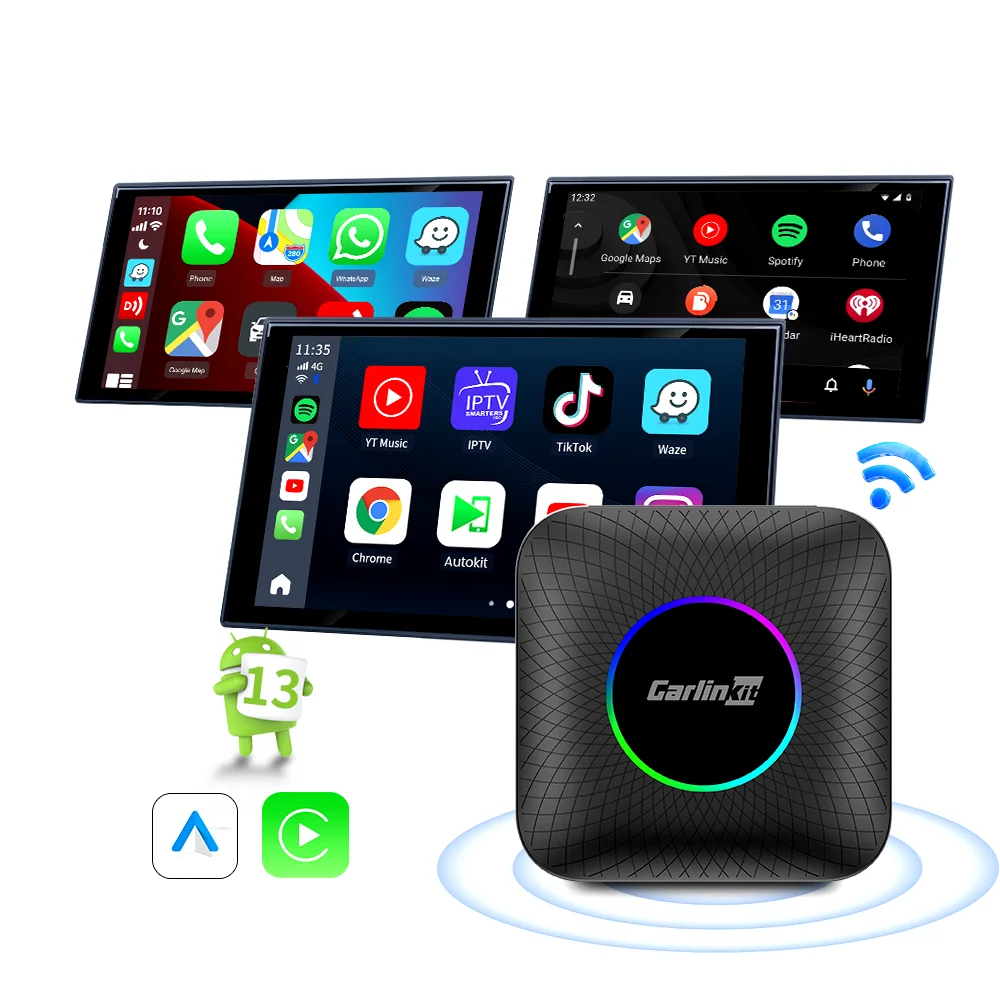 Carlinkit Tbox Ambient 8G 128G - Android 13 Carplay Dongle