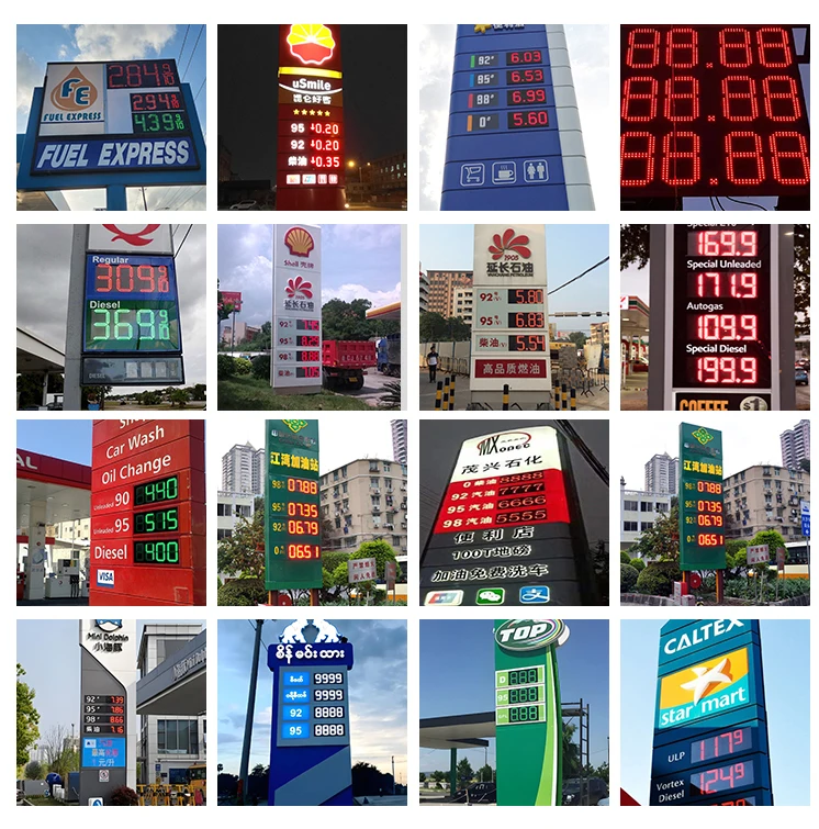 LED Gas Price Sign Display Board for Gas Station-IP65 Waterproof ...
