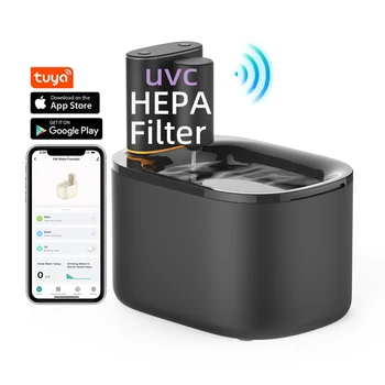 App Smart Wifi HEPA Filter Cat Pet Water Fountain Wireless Battery Operated Cordless Automatic Cats Water Fountain With Sensor