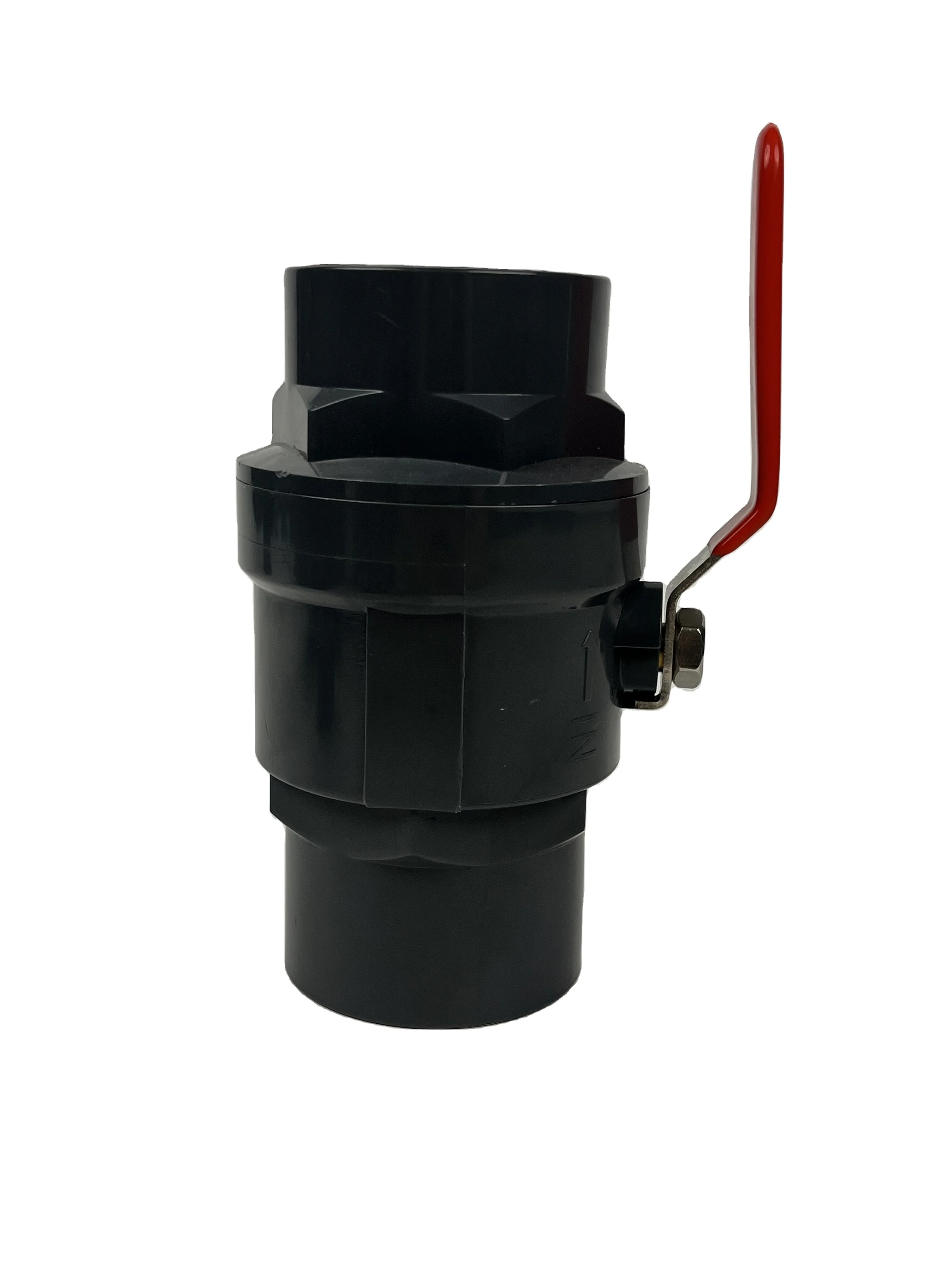[SWD007] High-Quality 3/4" PVC Two Pieces Ball Valve-Red Handle and Black Body