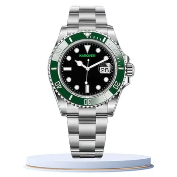 high quality luxury sapphire green ceramics NH35 904L stainless steel watch vintage waterproof mechanical automatic watches