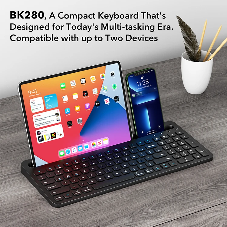 Custom Layout Teclado Bluetooth Multi Device Tablet Wireless Bluetooth