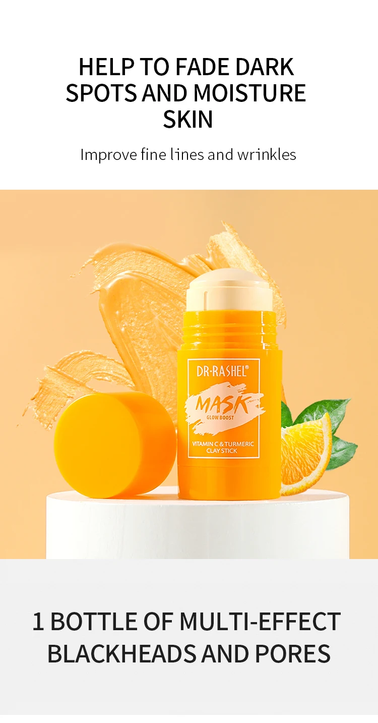DR RASHEL Glow Boost Vitamin C and Turmeric Clay Mask For Face