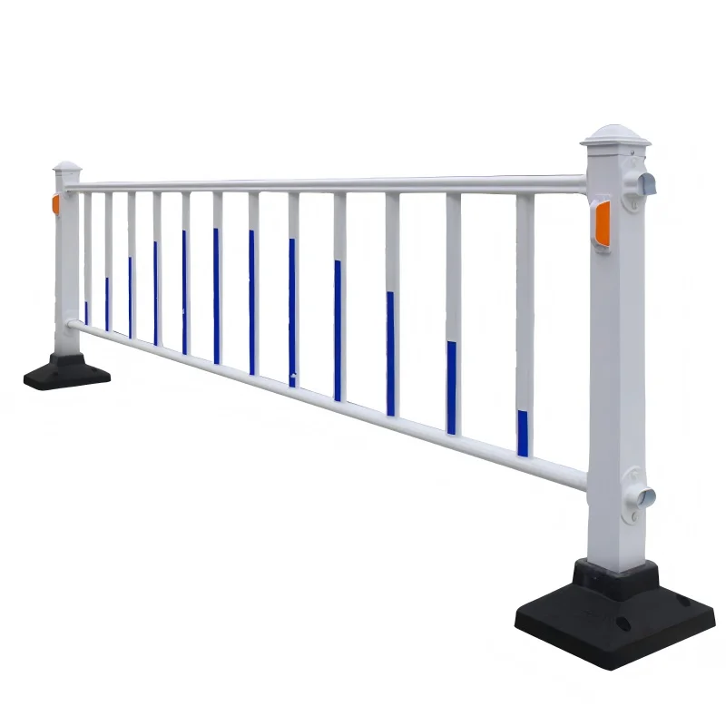 Modular Steel Road Guardrail, 80 * 80 Column, 75 Anti-glare Plate with Quick-Connect System, Easy to Install and Relocate