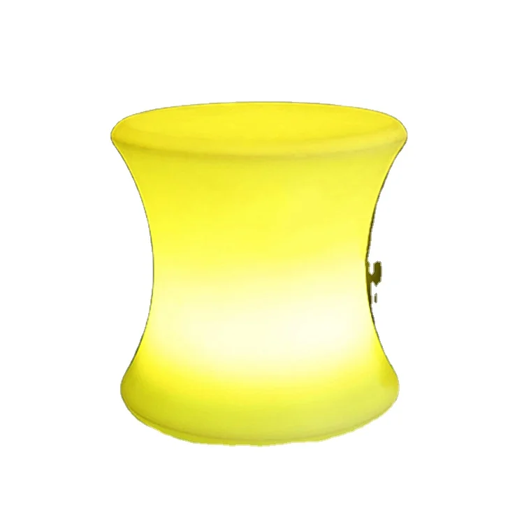 Перезаряжаемый круглый стул с подсветкой, яркий стул со светодиодной подсветкой, мебель с подсветкой