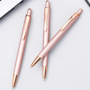 Click Metal Ballpoint Pen Factory Wholesale Laser Logo Student Office Writing Pen Gift Advertising Ball Pen