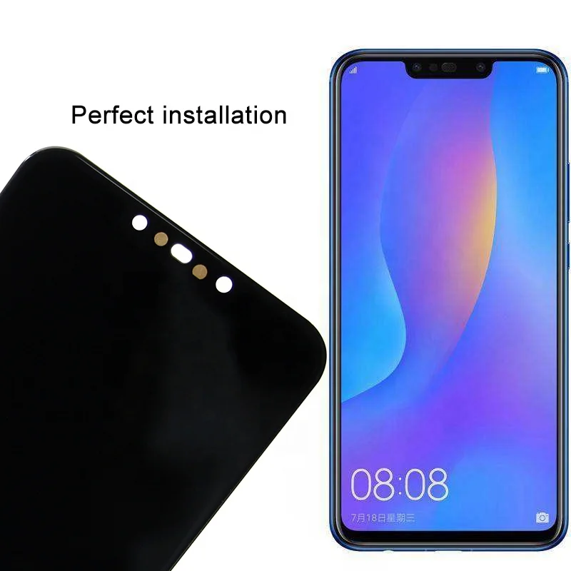 LCD compatible with Huawei Nova 3i, P Smart Plus, (black, without frame, original (change glass) ) - All Spares