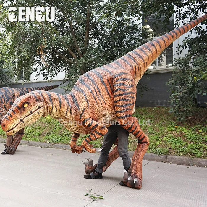 Adult Walking Velociraptor Dinosaur Costume Gengu Dinosaurs