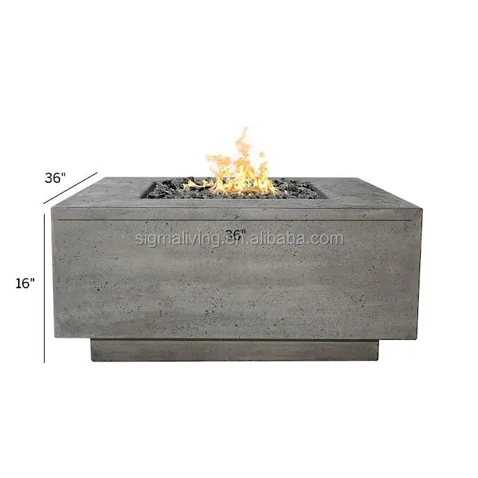 outdoor fire pit table garden set natural gas propane table top square fire table