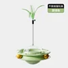 UFO-shaped roly-poly turntable (green) [Can dispense food]