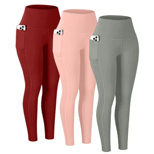 New Arrival Women's Solid Seamless Soft Fabric Thin Tight Yoga Pants Pocket Light High Waist Breathable Quick Dry Sports Fitness