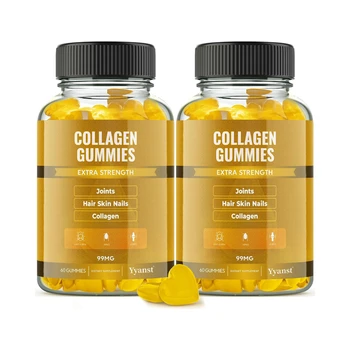 Private Label Extra Strength Collagen Gummies Stronger Nails Youthful Skin Improves Joint Bone Health Reduce Wrinkles & Dryness