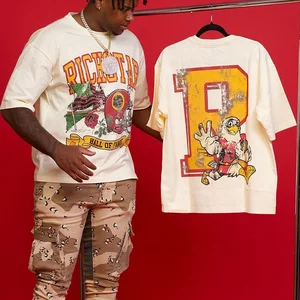 Oem New Style Streetwear T-shirt Summer Short Sleeve Heavyweight Cotton Tshirts Men Screen Printing Graphic t Shirts