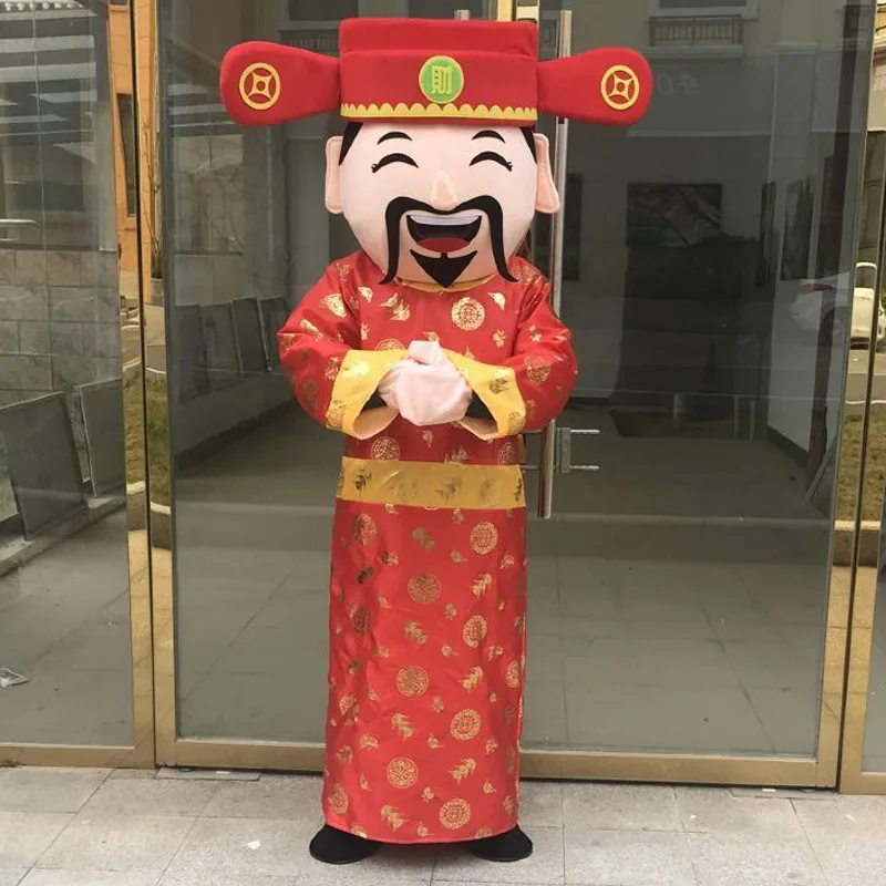 Professional Custom  2024 Chinese New Year God of Fortune Mascot Costume for Dragon Year