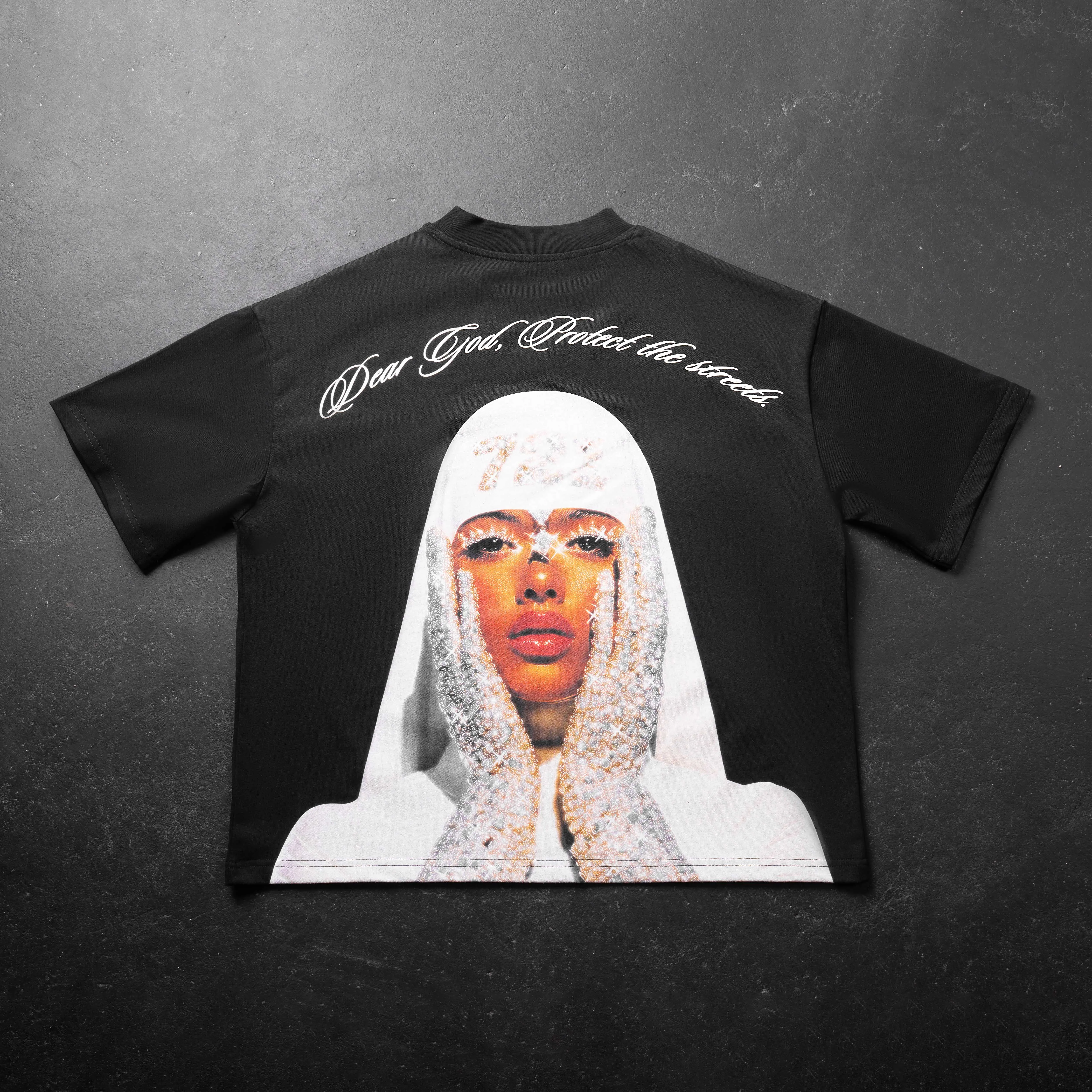 product custom heavyweight 300gsm cotton mens tshirt para hombre oversized boxy ribneck streetwear graphic tshirts for men cotton-1