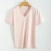 Cuello en V Rosa Claro