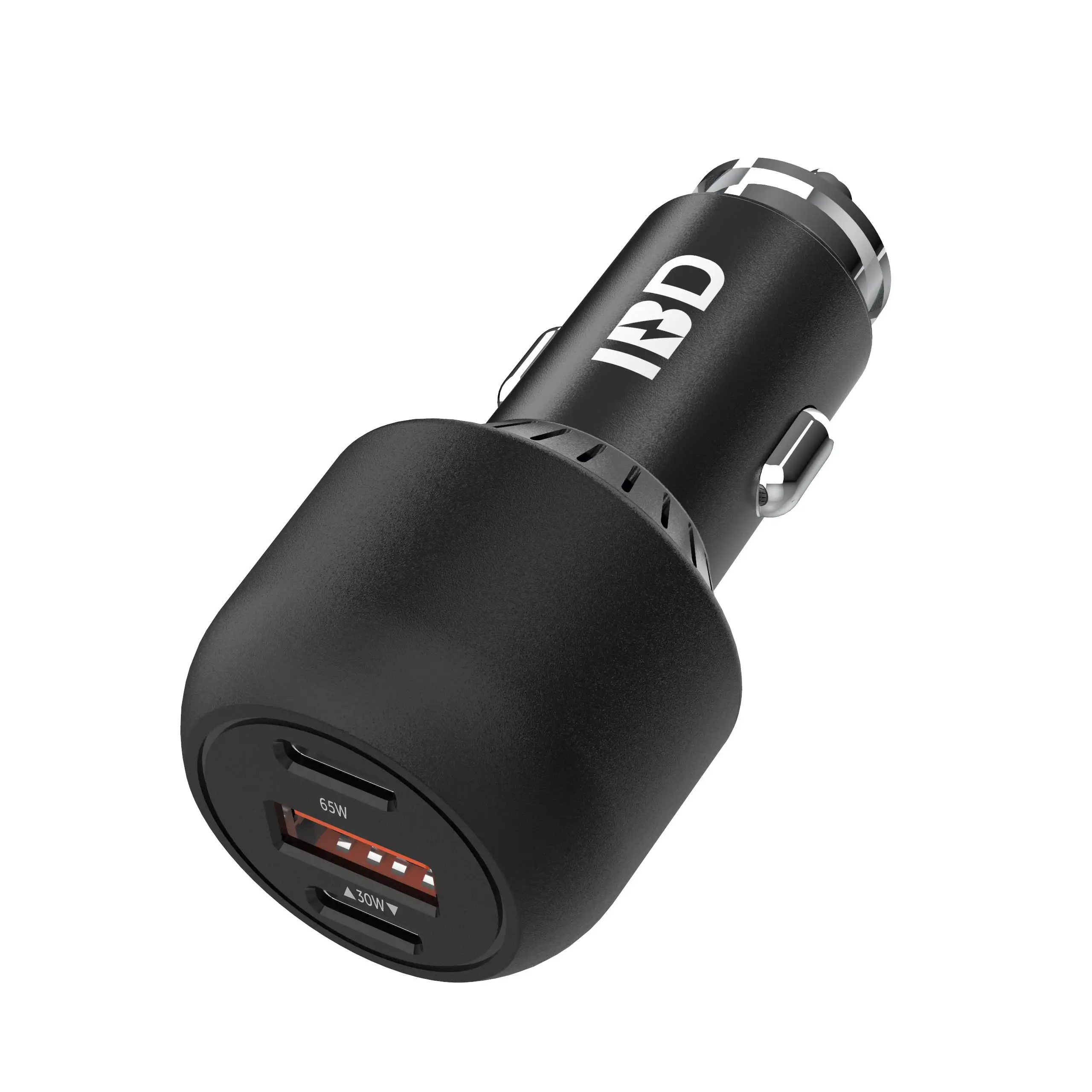 
IBD 95W индивидуальная модель наивысшей мощности Type-C PD 65W зарядное usb-устройство для автомобиля QC3.0 быстрое зарядное устройство со светодиодной подсветкой из 30 Вт мобильное автомобильное зарядное устройство 