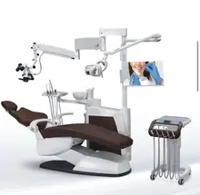 New design Electric luxury fashion dental chair unit complete dental chair package with Microscope