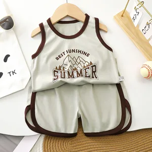 High Quality 100 Percent Organic Cotton Baby Sweat Suit 0-3 Months Toddler Boys Sets for 12-18 Months