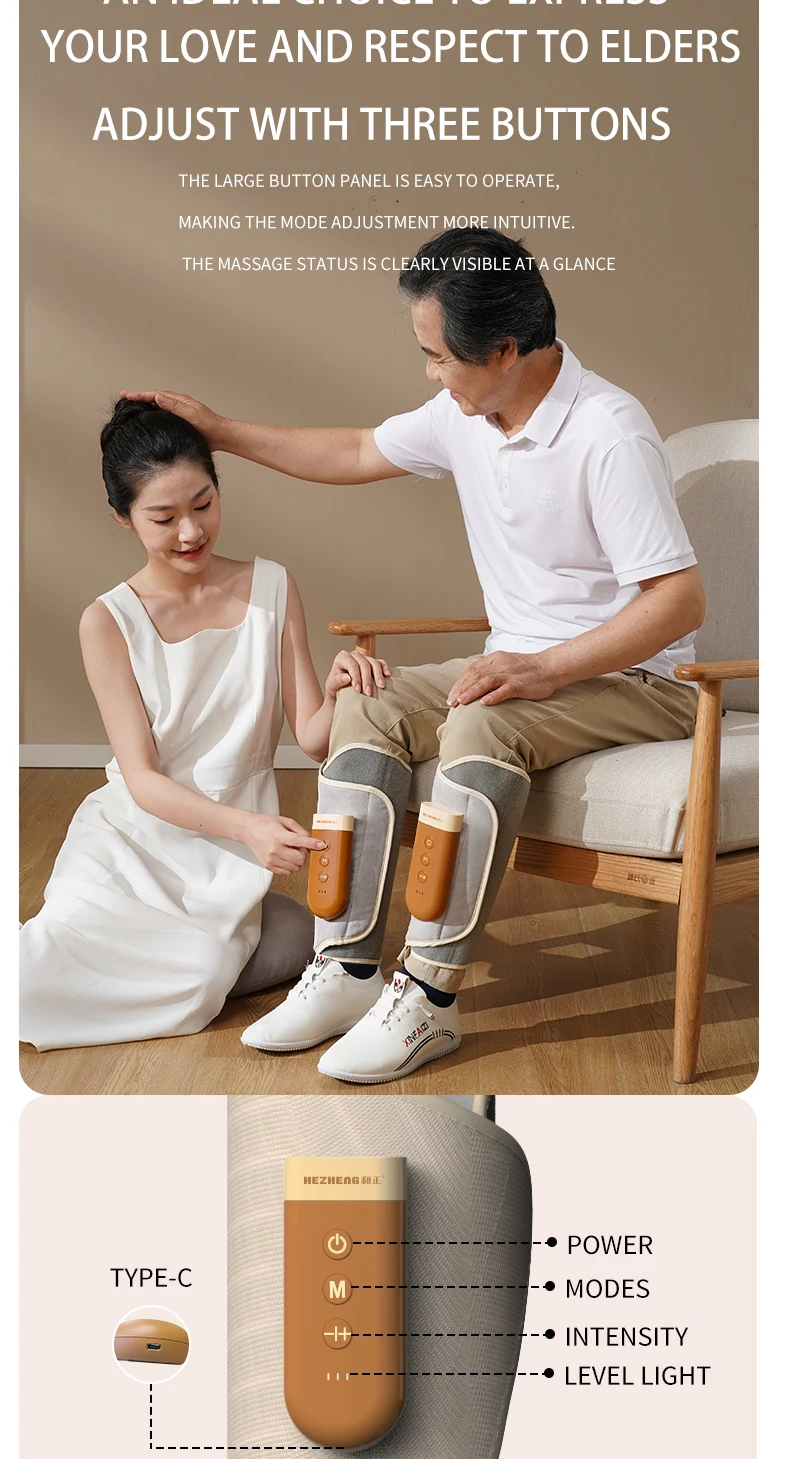 2025 New Products Leg Calf Massager Smart Health Air Relax Air Compression Leg Massager for Blood Circulation Varicose Veins