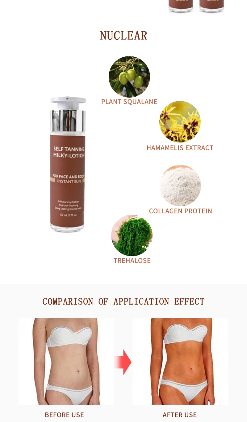 Colors Natural Sun Instant Dark Solarium Suntan Tanning Oil Mousse Oem Private Label Custom Self