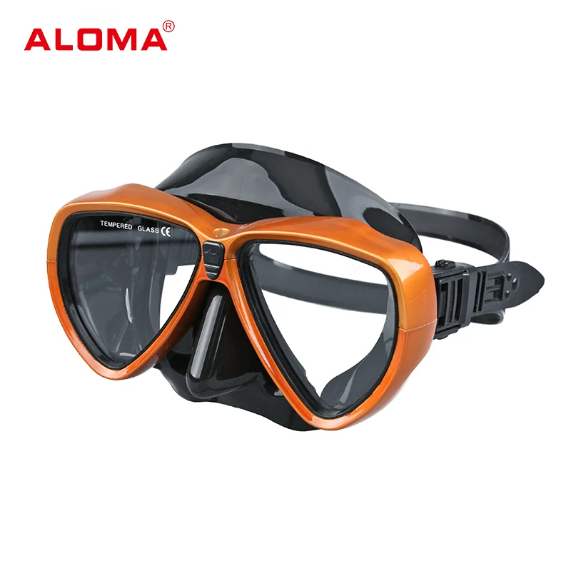 Aloma professionell dykutrustning vattensport silikon gratis dykmask