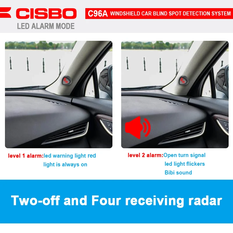 CISBO New DIY Rear Windshield Pasted 77Ghz BSD BLIND SPOT DETECTION for Passenger Car