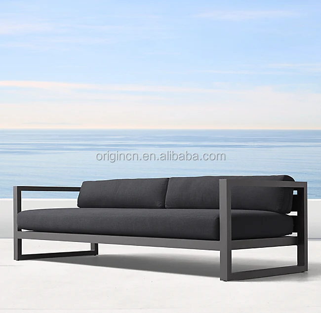 Rustproof Aluminum Frame Simple Design Thickness Cushions Outdoor Furniture Metal Sofa Set
