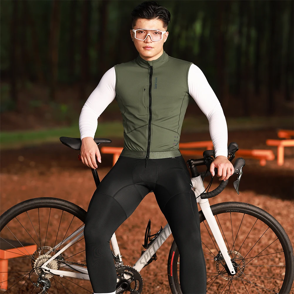 WOSAWE Men's Windproof Waterproof MTB Cycling Jacket - Black, Size XL