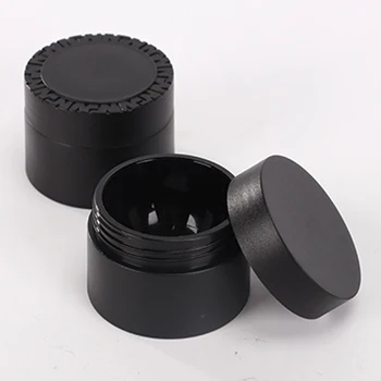 5g 10g 20g 30g 50g wholesale empty Round shape black nail gel plastic jar Cosmetic double wall Cream plastic jar for nail polish
