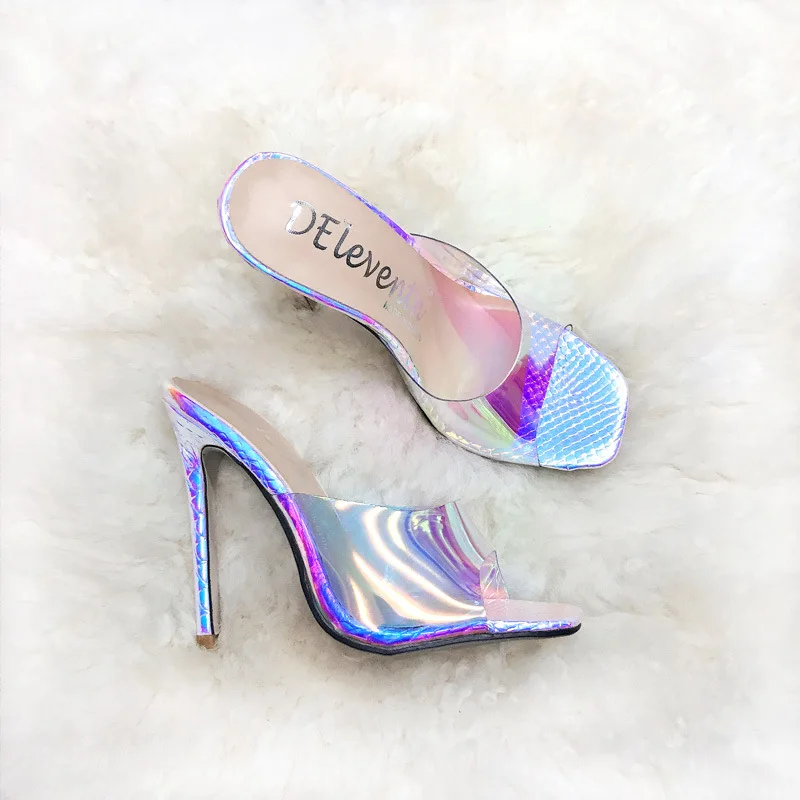 Iridescent Pointy Toe Classic High Heels Pump Shoes Women's - Silver - 5.5  - Walmart.com