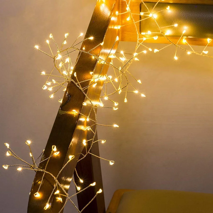 Guirlande Lumineuse LED 20 Mètres Fil De Cuivre - 8 Modes, Pour Intérieur/extérieur, Décorations Fêtes - 11