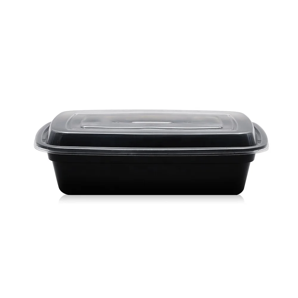 American Style Shape Rectangular PP Fast Food Container Disposable Plastic Take Away Bento Box Meal Container with Lid