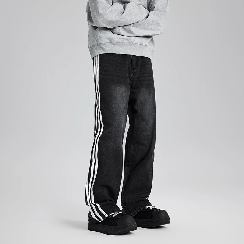 Shop Our Ready to Ship Men's Custom Baggy Jeans with Stripes