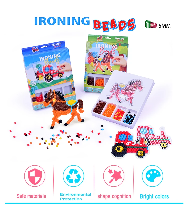 Wholesale 5mm Diy Hama Beads Perler Beads Eva Environmental Funny Plastic Hama Perler Beads