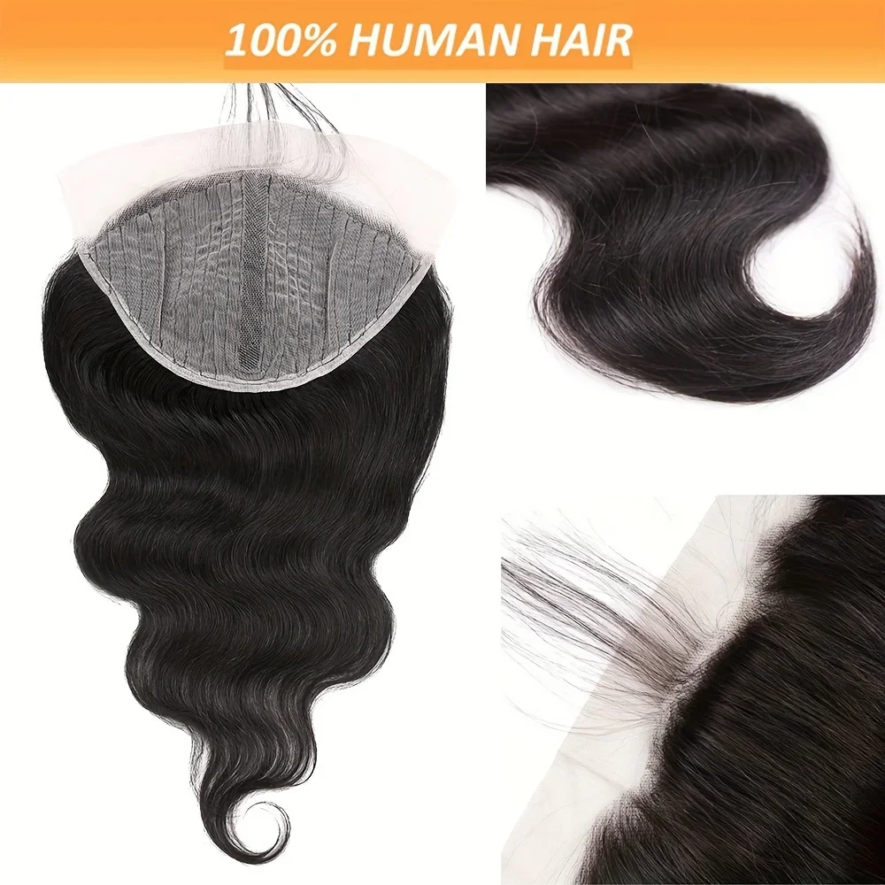 Zaprtje s čipko za telo Wave 100 % človeški lasje T del lasulja zapiranje poceni brazilski Remy lasje_voghion.com